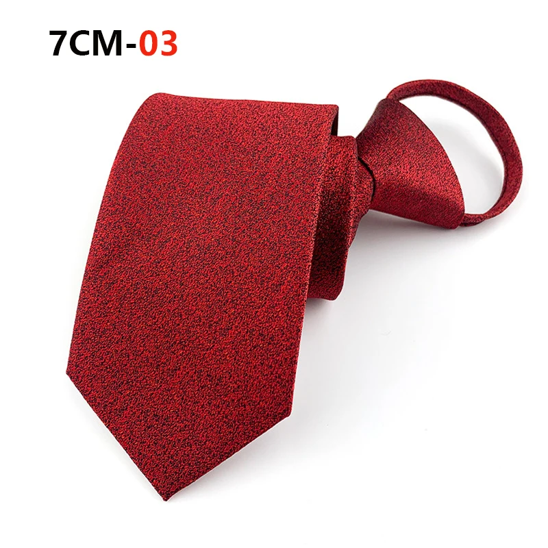 Zipper Tie Mens Necktie Lazy Pre-tied Ties Striped 7cm Neck Tie Zipper Necktie For Men Women Bridegroom Wedding Wholesale