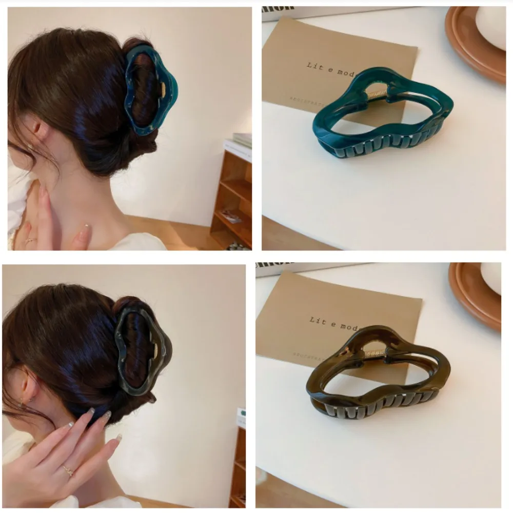 Elegant Clouds Hollow Out Hair Claws Clip Women Girls Jelly Acrylic Hair Clamps Plastic Irregular Barrettes Hair Accessories New