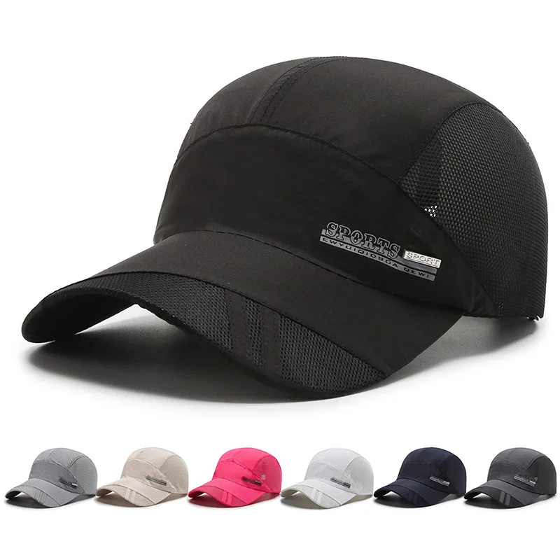 Summer Thin Men's Hat Sweat-absorbing Net Hat Breathable Outdoor Suhade Fishing Hat Sunscreen Baseball Cap Breathable Adjustable
