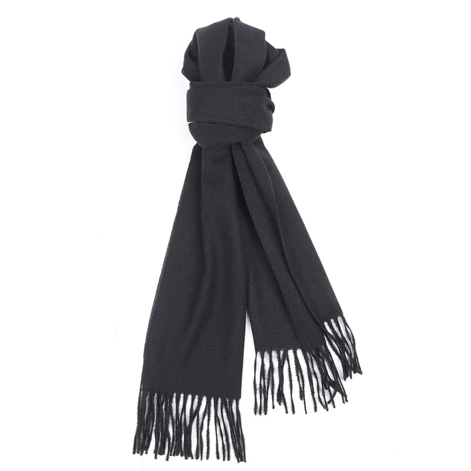 Winter Scarf For Women Cashmere Warm Solid Pashmina Blanket Wraps Female Thick Soft Bufanda Big Tassel Shawl Long Poncho Echarpe