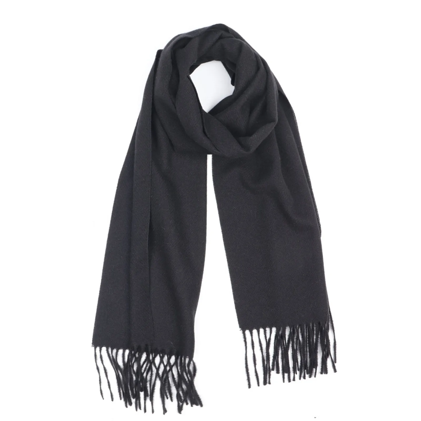 Winter Scarf For Women Cashmere Warm Solid Pashmina Blanket Wraps Female Thick Soft Bufanda Big Tassel Shawl Long Poncho Echarpe