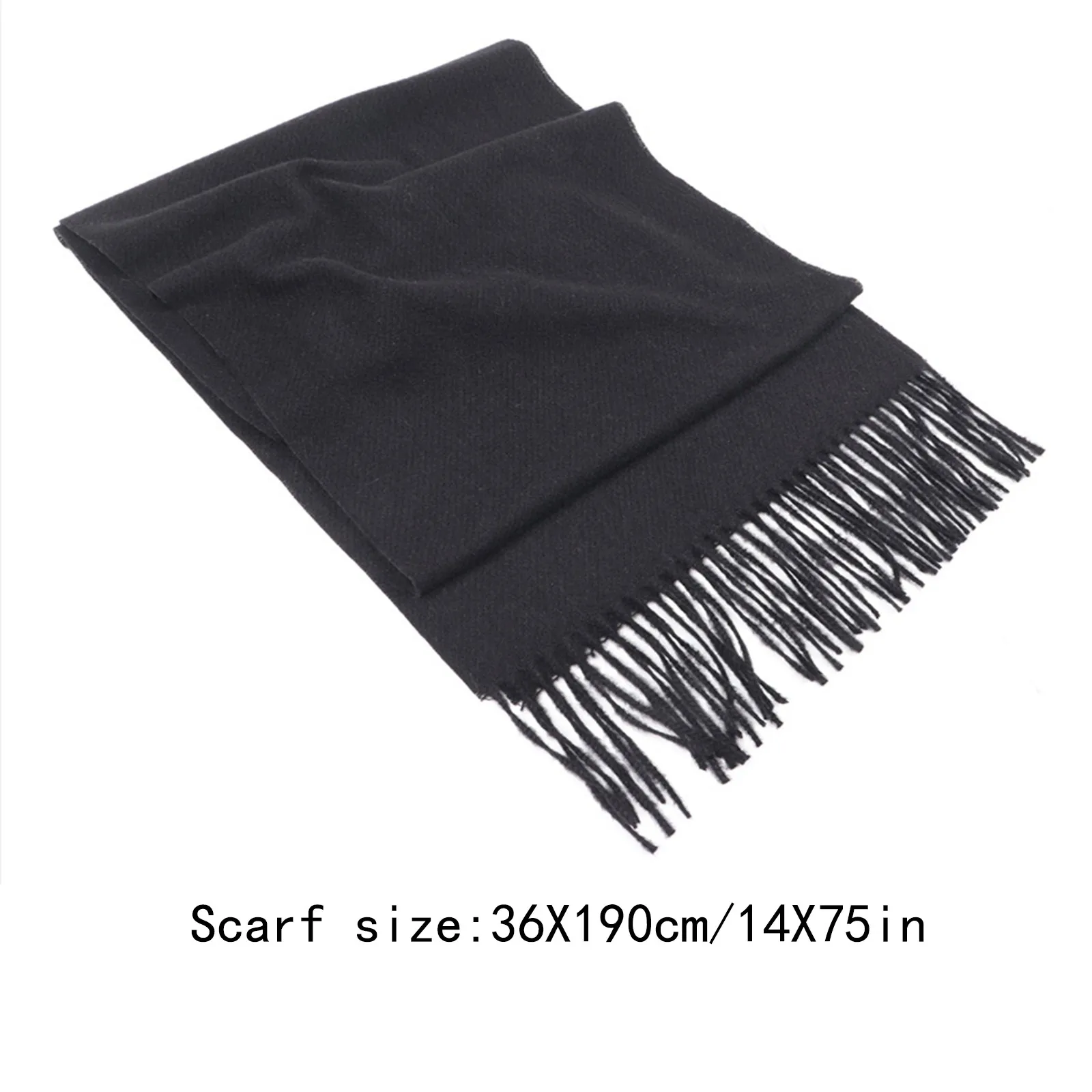 Winter Scarf For Women Cashmere Warm Solid Pashmina Blanket Wraps Female Thick Soft Bufanda Big Tassel Shawl Long Poncho Echarpe