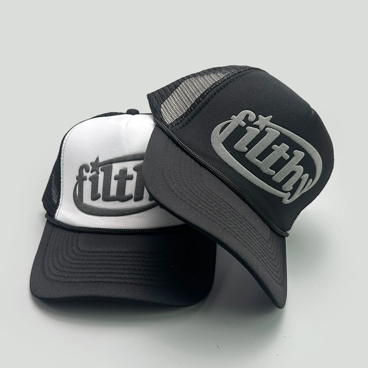 Color Block Filthy Letters Baseball Hats New Unisex Sunshade Color Block Breathable Personal Versatile Mesh Fashion Trucker Caps