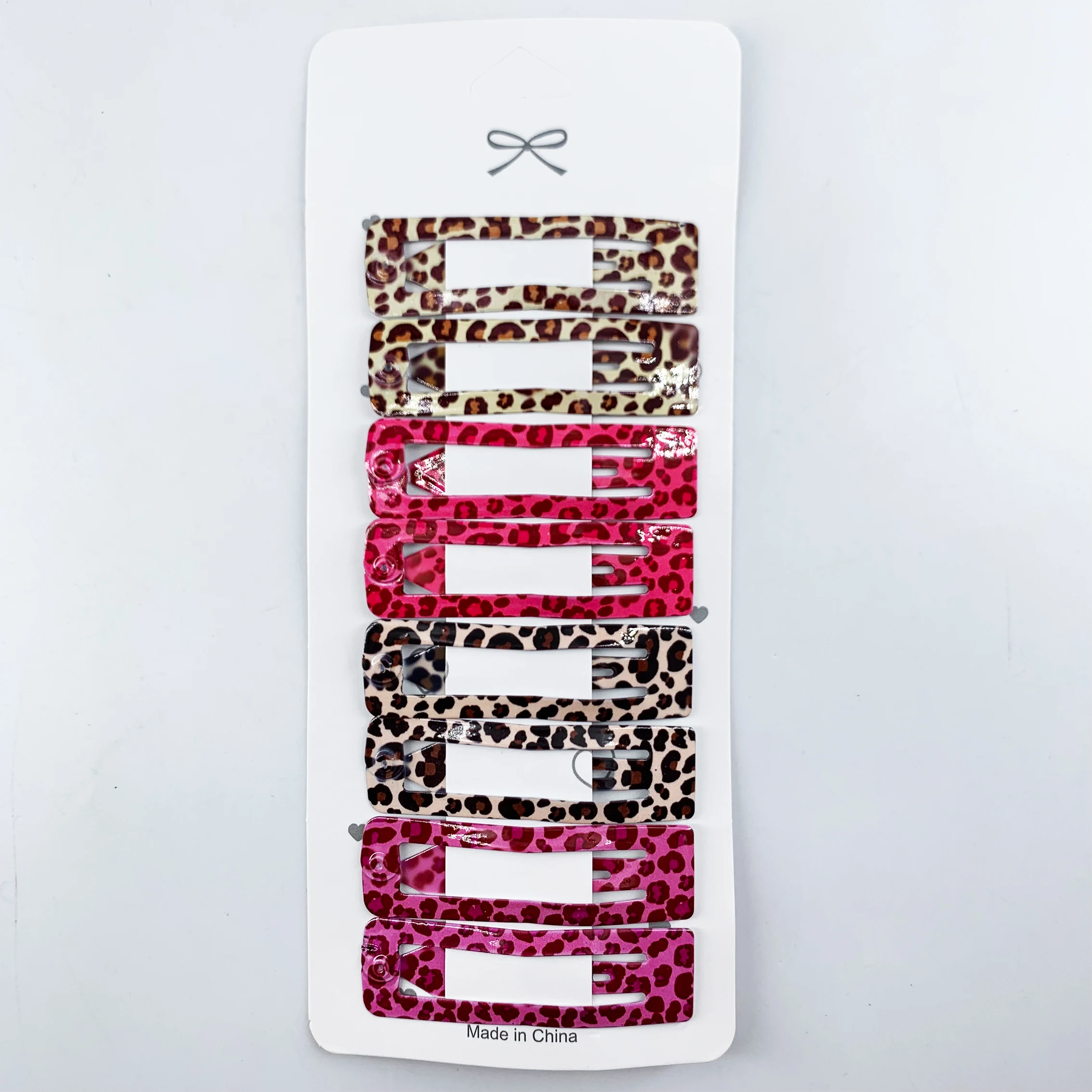 8pcs/set Leopard Print Hair Clips for Women Girls Vintage Geometric Drop BB Clips Bangs Hairpins Barrettes Hair Accessories