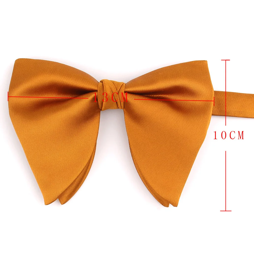 Big Bowtie Men Groom Wedding Solid Color Cravata Accessories Women Big Bow Tie Soft Neck Wear Knot Formal Gift For Men Women