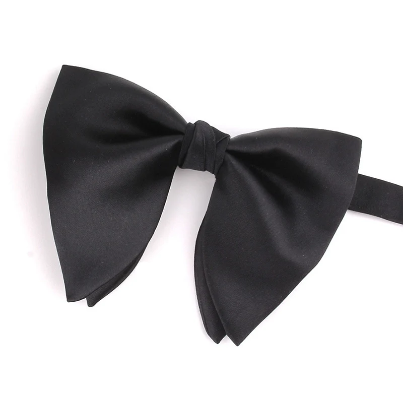 Big Bowtie Men Groom Wedding Solid Color Cravata Accessories Women Big Bow Tie Soft Neck Wear Knot Formal Gift For Men Women