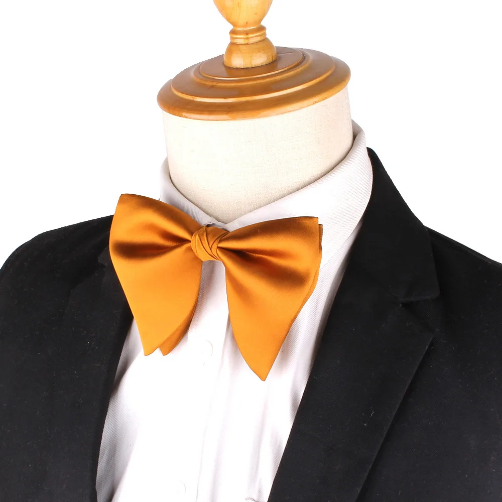 Big Bowtie Men Groom Wedding Solid Color Cravata Accessories Women Big Bow Tie Soft Neck Wear Knot Formal Gift For Men Women