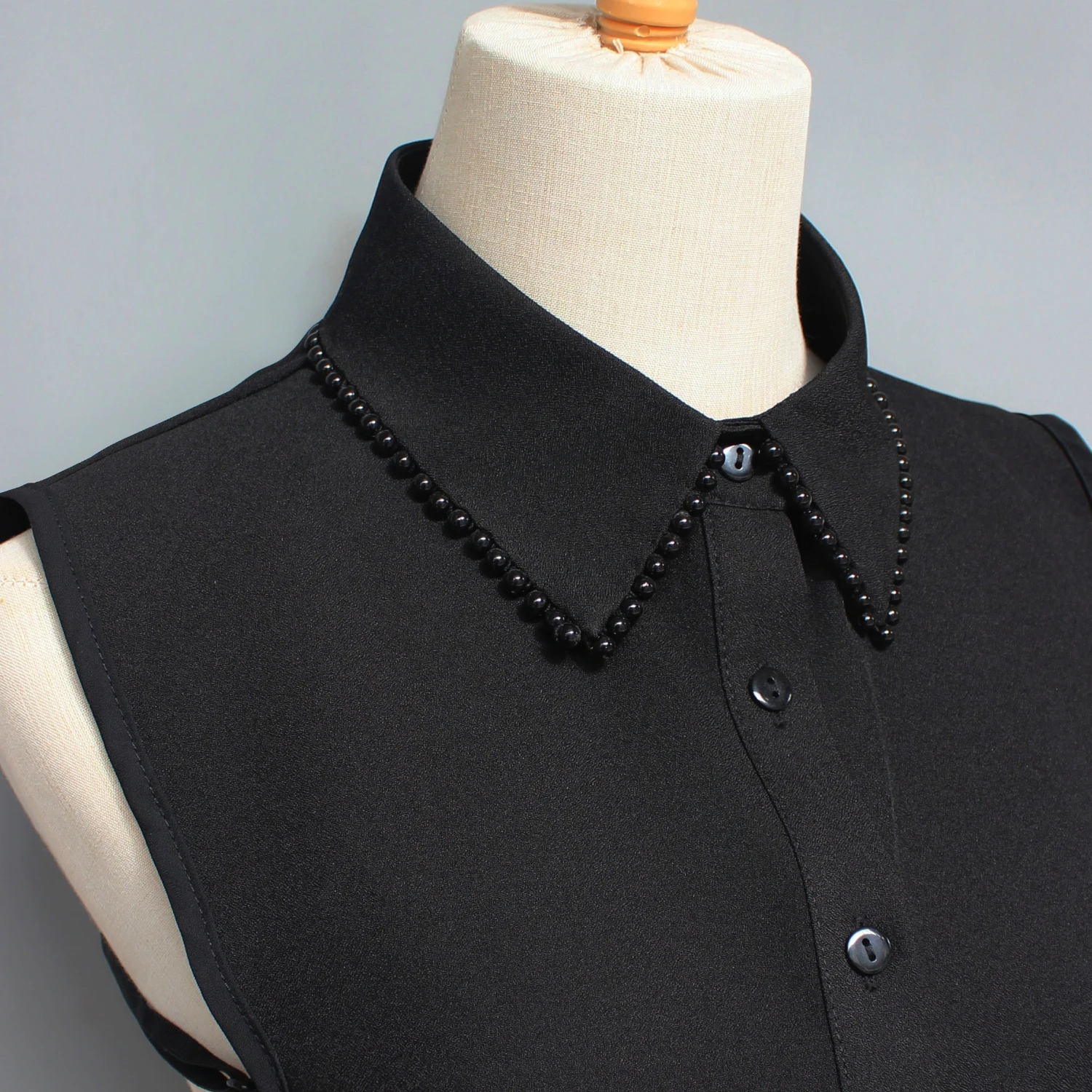 Exquisite Fake Collars with Hand-Sewn Pearl Embellishments. These Decorative Collars Are Unique, Versatile, and Detachable. The