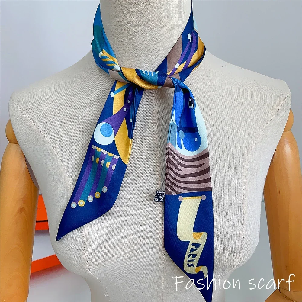 Colorful Horse Print Scarf Long Strip Ribbon Korean Style Multi-use Women Accessories Hair Bandana Bag Wrap Neckwear New Arrival