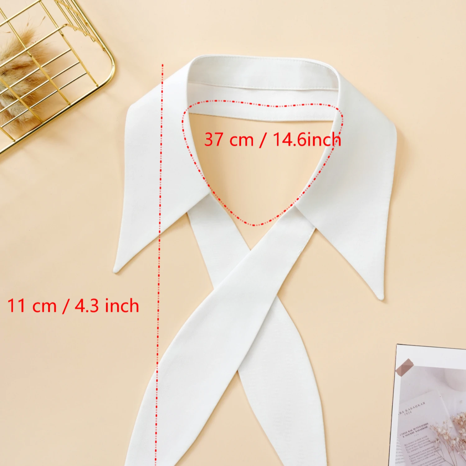 1 Piece of Youth Fashion Version Large Pointed Collar Decorative Detachable Shirt Collar, Women's Versatile Standalone Shirt Col