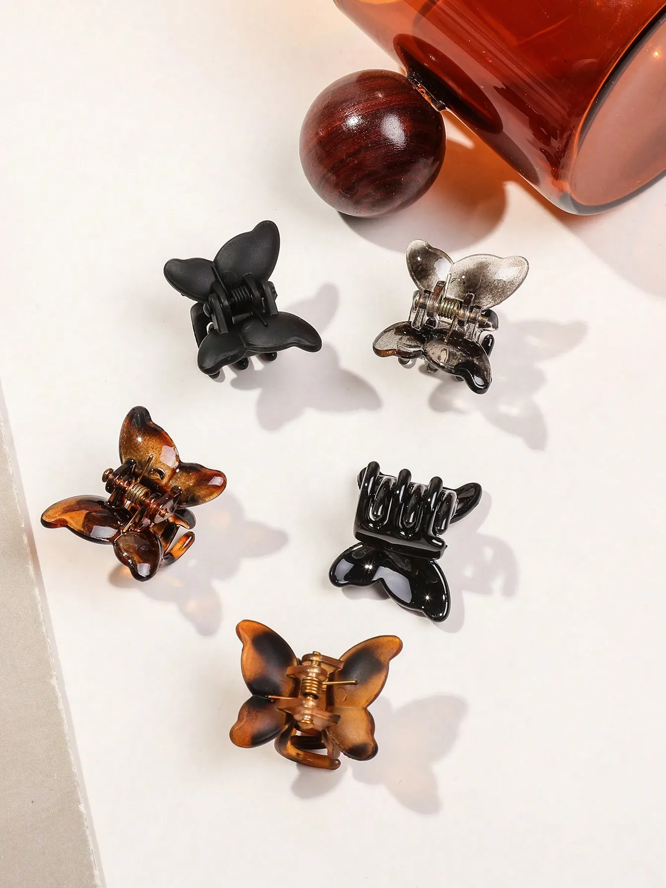 10PCS Mini Butterfly Hair Clips Set for Women Girls Strong Grip for Thin Hair,Neutral Color Hair Styling Accessories