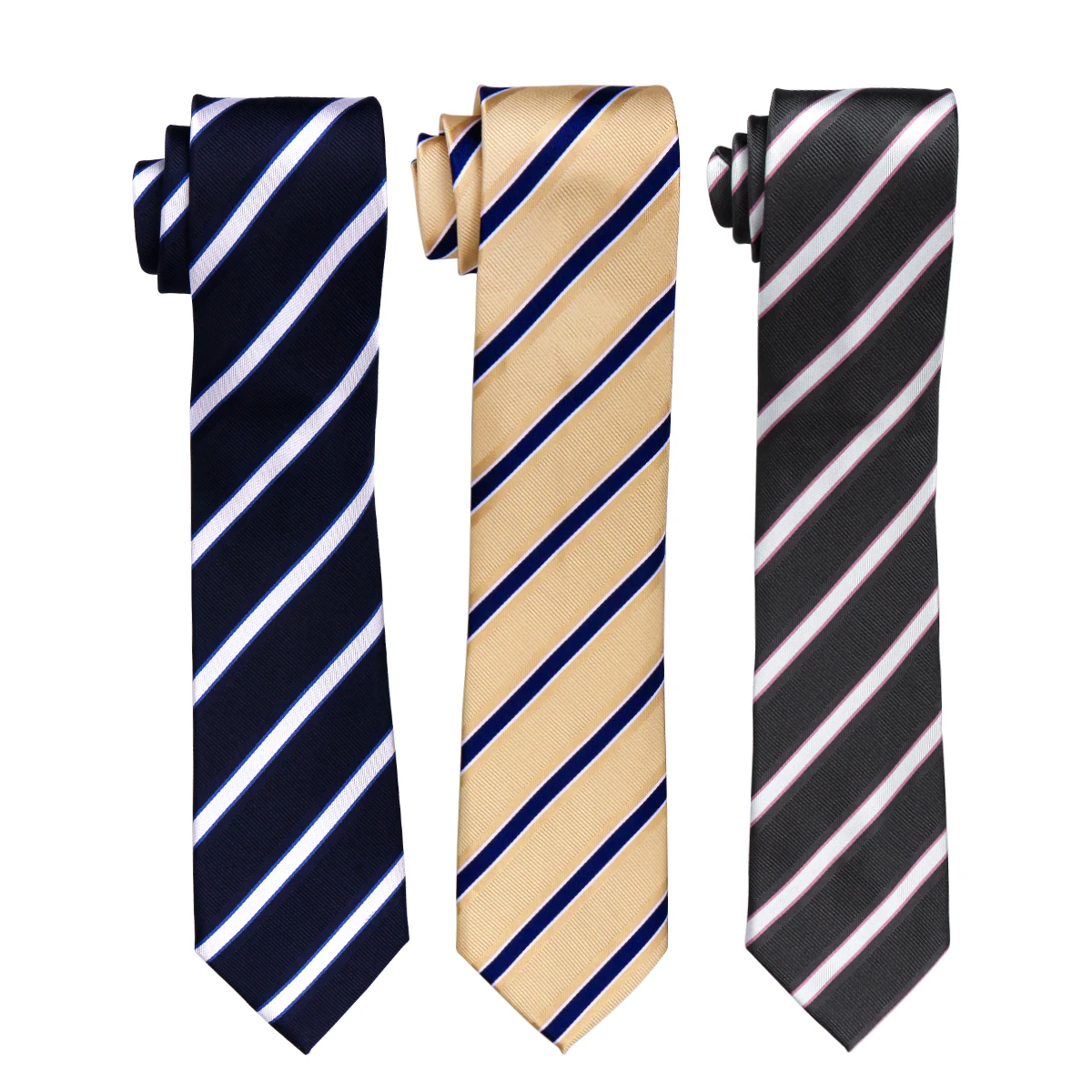 Men Tie 8cm Business 60 Styles Daily Wear Luxury Neckties Classic Striped Gravata For Men Fit Wedding Workplace Suit Accessories