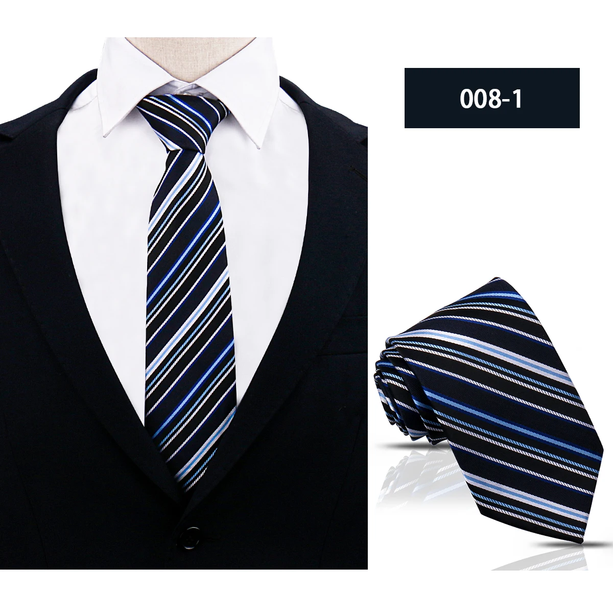 Men Tie 8cm Business 60 Styles Daily Wear Luxury Neckties Classic Striped Gravata For Men Fit Wedding Workplace Suit Accessories