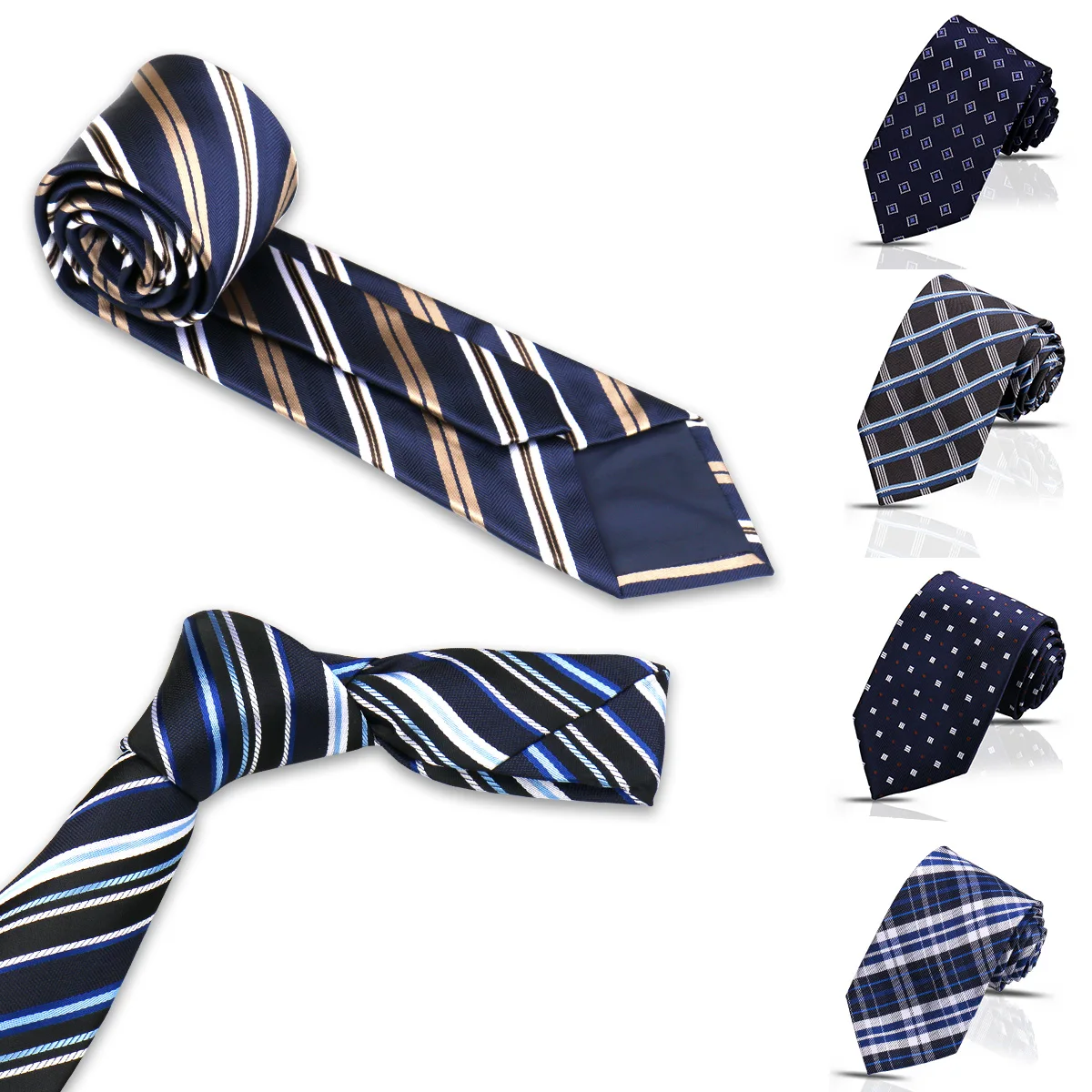 Men Tie 8cm Business 60 Styles Daily Wear Luxury Neckties Classic Striped Gravata For Men Fit Wedding Workplace Suit Accessories