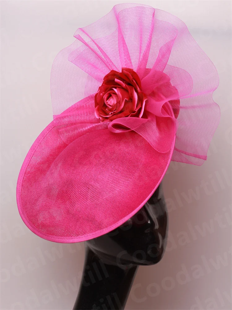 Purple Pillbox Fasciantor Church Hat WOmen Kentucky Veils Fascinators Hat Headband Ladies Chic Cocktail Race Party Chapeau Cap