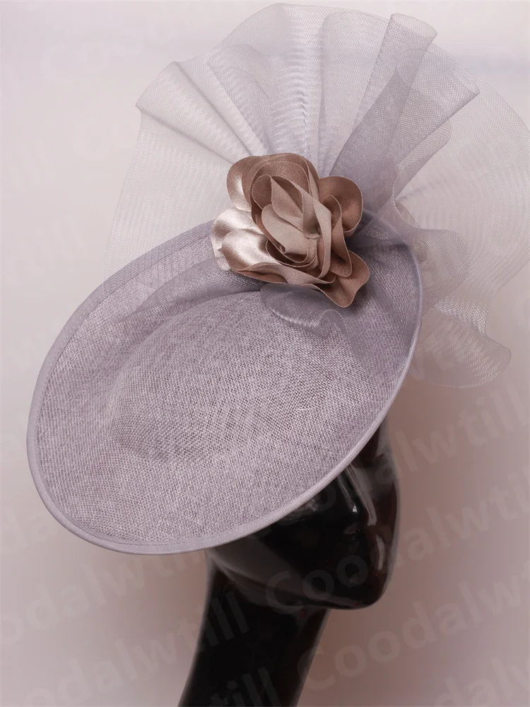 Purple Pillbox Fasciantor Church Hat WOmen Kentucky Veils Fascinators Hat Headband Ladies Chic Cocktail Race Party Chapeau Cap