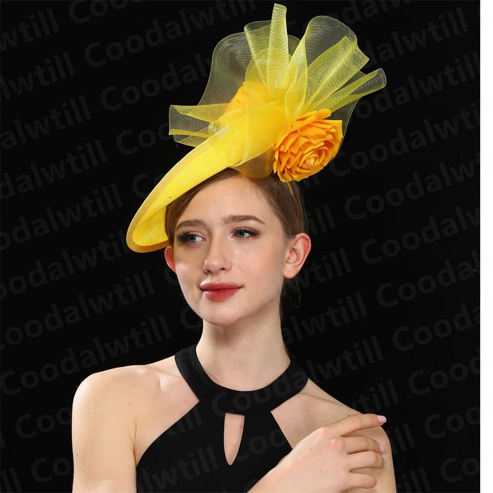 Purple Pillbox Fasciantor Church Hat WOmen Kentucky Veils Fascinators Hat Headband Ladies Chic Cocktail Race Party Chapeau Cap