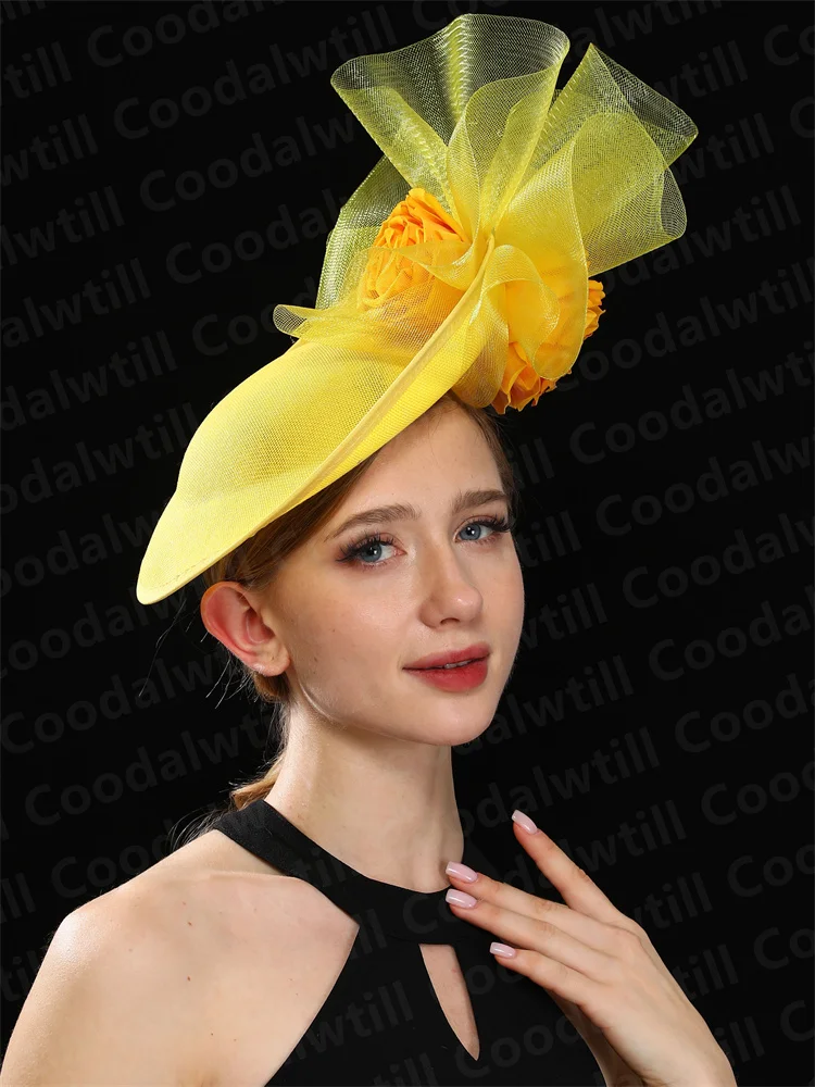 Purple Pillbox Fasciantor Church Hat WOmen Kentucky Veils Fascinators Hat Headband Ladies Chic Cocktail Race Party Chapeau Cap