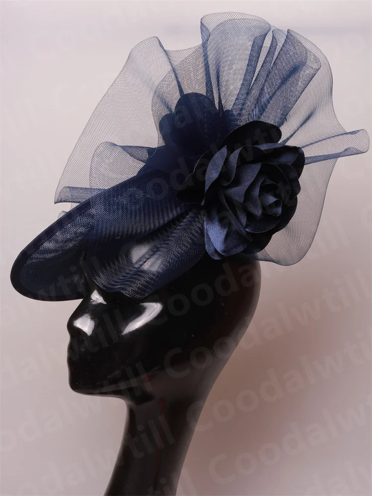Purple Pillbox Fasciantor Church Hat WOmen Kentucky Veils Fascinators Hat Headband Ladies Chic Cocktail Race Party Chapeau Cap