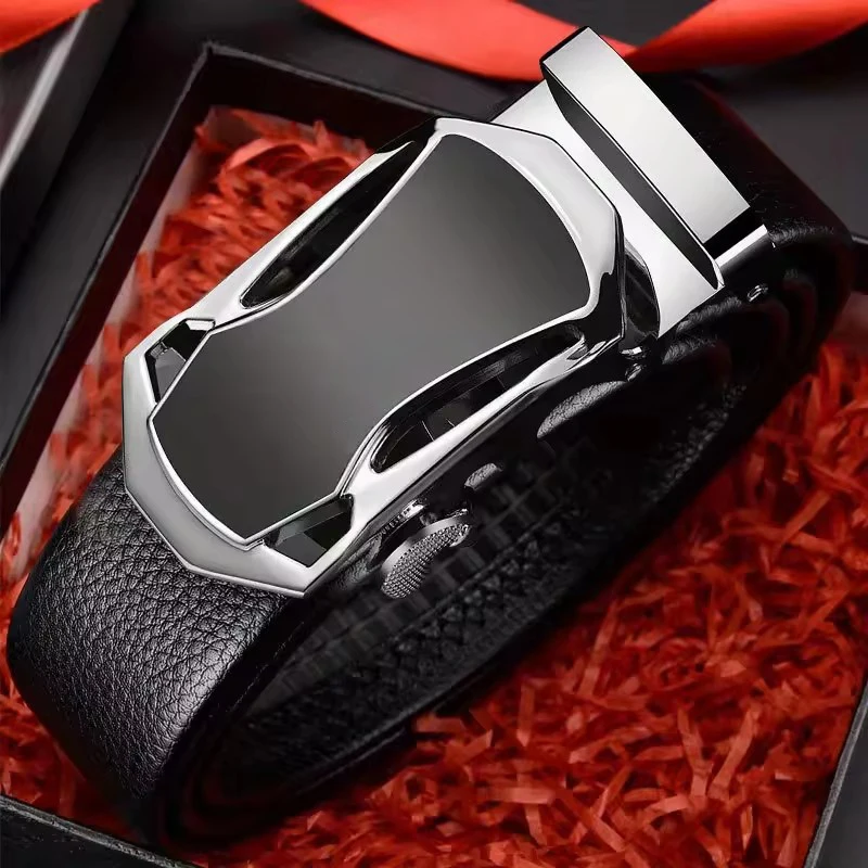 Men's Famous Brand Belt High Quality Leather Luxury Belt Metal Automatic Buckle Belt Business Leisure Trend Belt,For Ideal Gifts