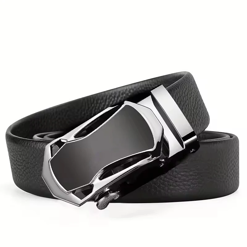 Men's Famous Brand Belt High Quality Leather Luxury Belt Metal Automatic Buckle Belt Business Leisure Trend Belt,For Ideal Gifts