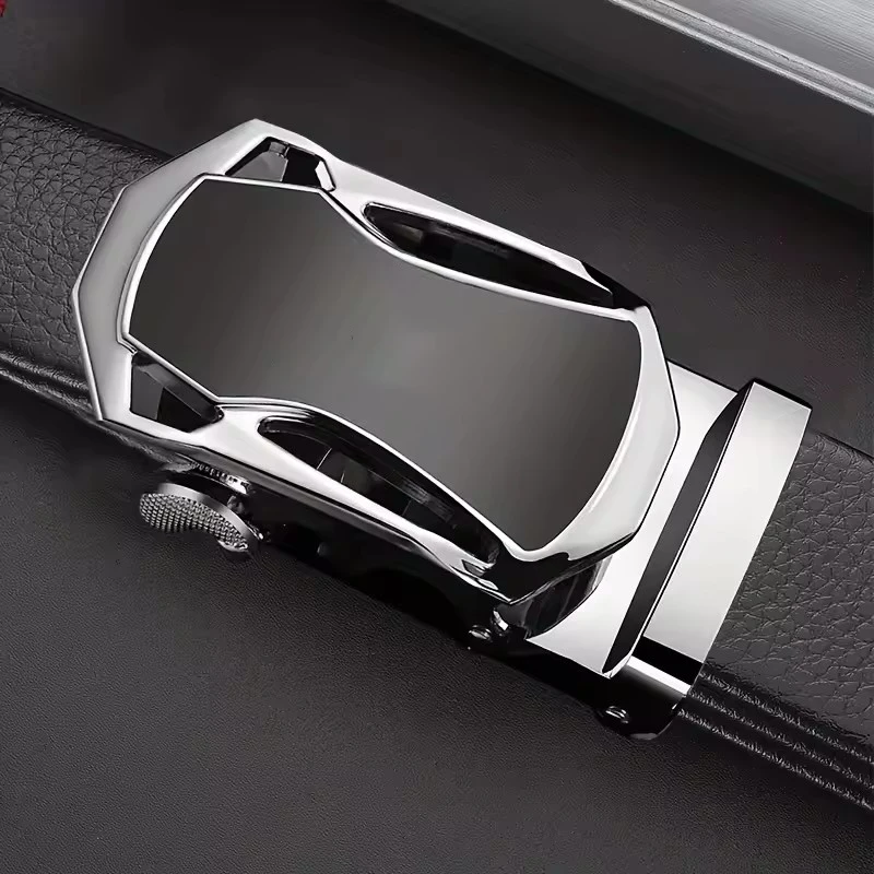 Men's Famous Brand Belt High Quality Leather Luxury Belt Metal Automatic Buckle Belt Business Leisure Trend Belt,For Ideal Gifts