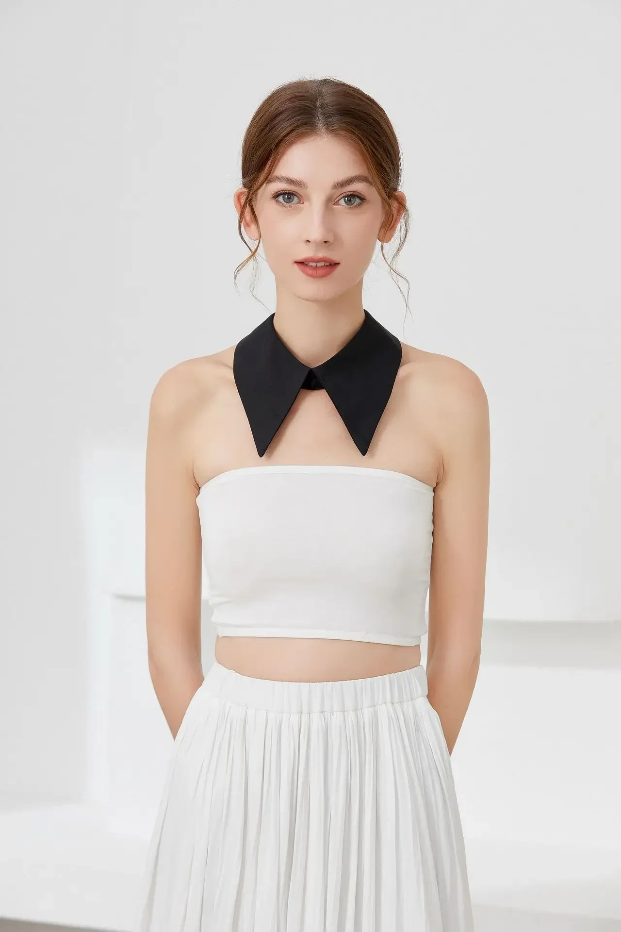 Solid Fake Collars for Women Girls Shirt Necklace Choker Flase Collar Shawl Girls Removable Dress Detachable Collars Faux Collar