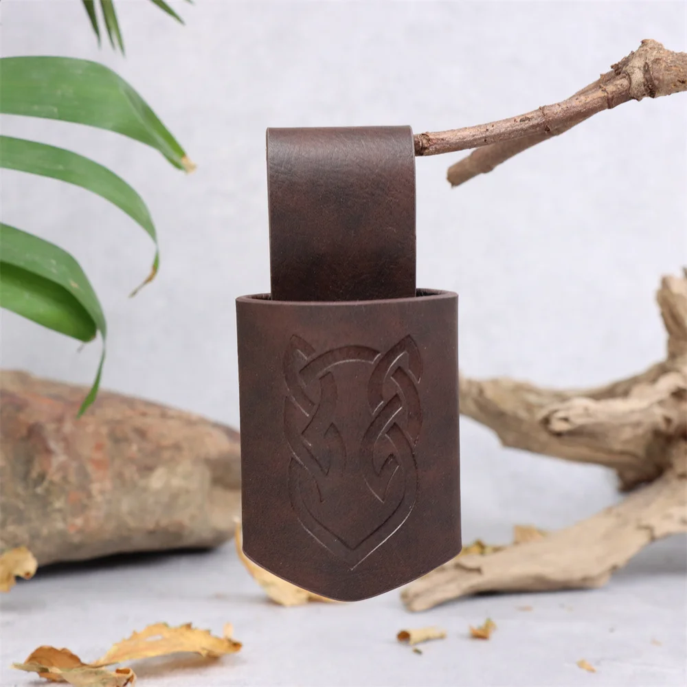 Medieval Belt Clothing Accessories Renaissance Skirt Hiking Viking Horn Belt Leather Cover Leather Cover Sword Frog