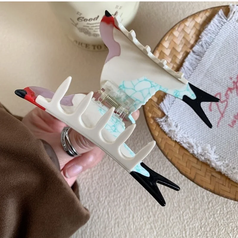 2025 Cute Bird Hair Clip For Women Acetate hair claw girls big Bird Hairclip Cartoon Swallow clawclip accessories