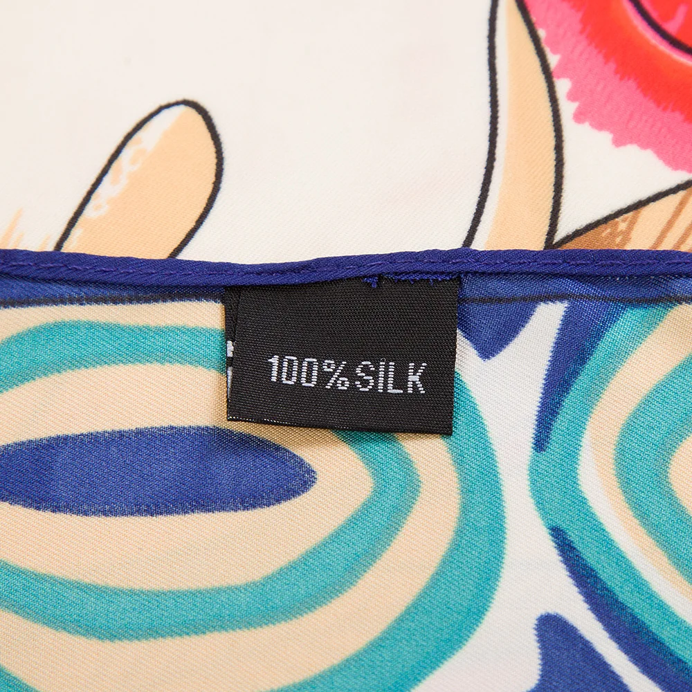 130x130CM Twill Silk Square Scarf Animals Print Women Scarves&Wrap Giraffe Neckerchief Spanish Large Bandana Neck Shawl Wraps