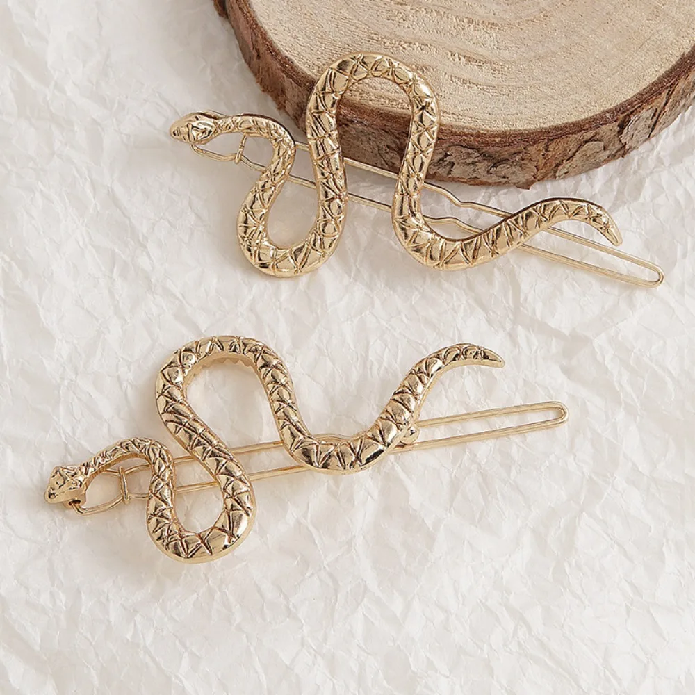 Gothic Punk Metal Snake Medusa Hairpin Hair Clip for Women Side Bangs Holder Girls Retro Barrettes Jewelry Headwear Accessories