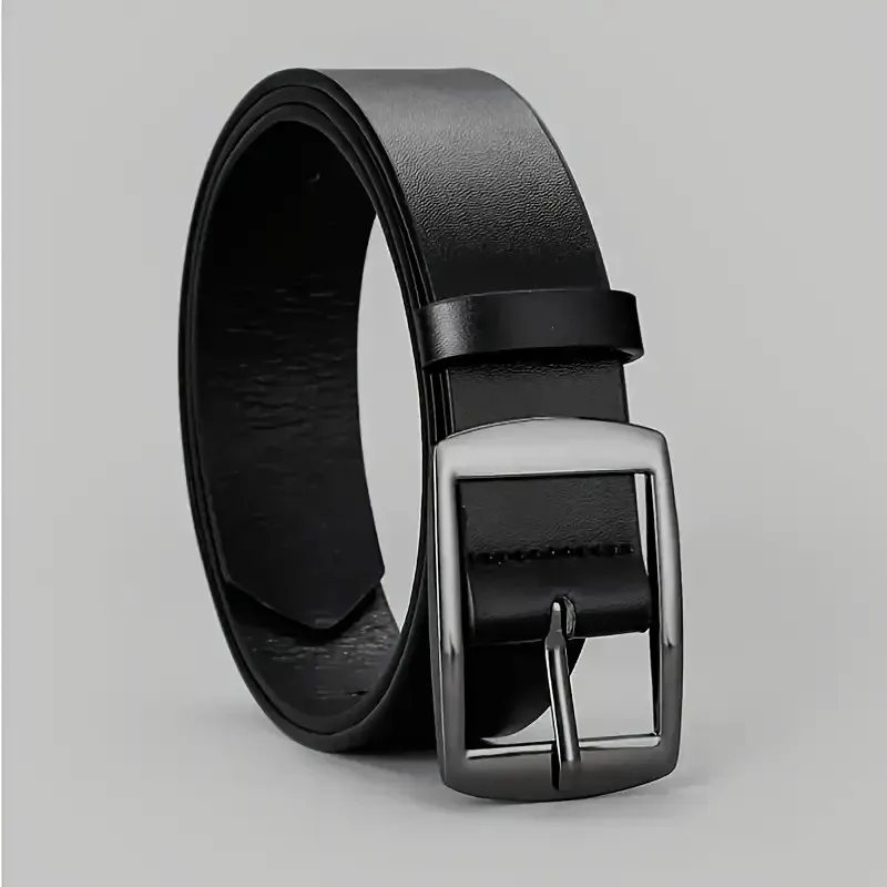 1pcs Men's Casual PU Leather Belt with Fashion Alloy Square Buckle for Daily Wear,Leisure Activities Multiple colors to choose