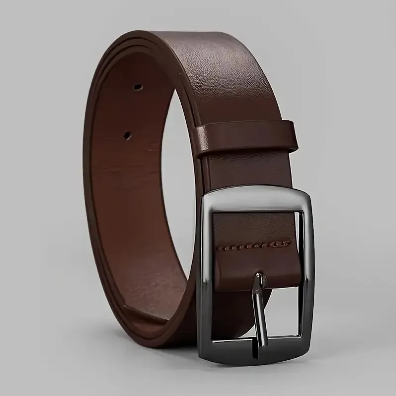 1pcs Men's Casual PU Leather Belt with Fashion Alloy Square Buckle for Daily Wear,Leisure Activities Multiple colors to choose