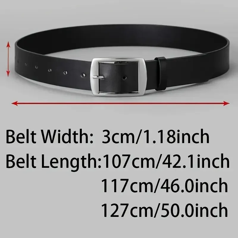 1pcs Men's Casual PU Leather Belt with Fashion Alloy Square Buckle for Daily Wear,Leisure Activities Multiple colors to choose