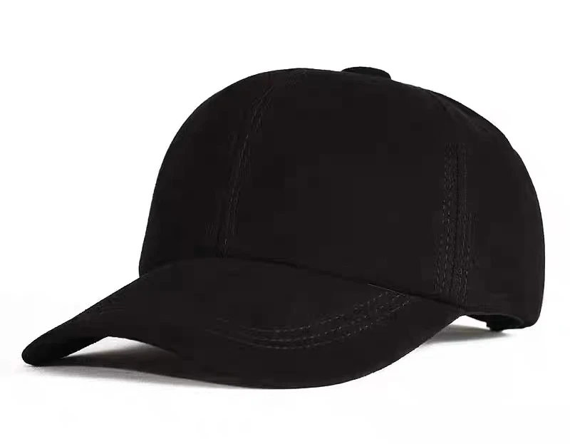 2025 Male Suede Genuine Leather Sheepskin 56-60CM Black/Brown Baseball Caps For Women/Man Casual Street Gf Gorras Hat