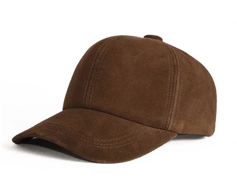 2025 Male Suede Genuine Leather Sheepskin 56-60CM Black/Brown Baseball Caps For Women/Man Casual Street Gf Gorras Hat