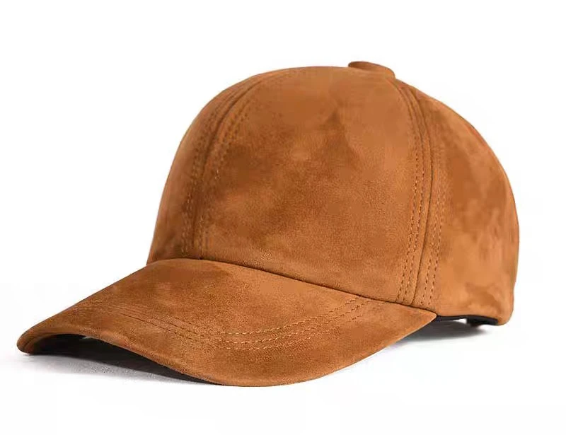2025 Male Suede Genuine Leather Sheepskin 56-60CM Black/Brown Baseball Caps For Women/Man Casual Street Gf Gorras Hat