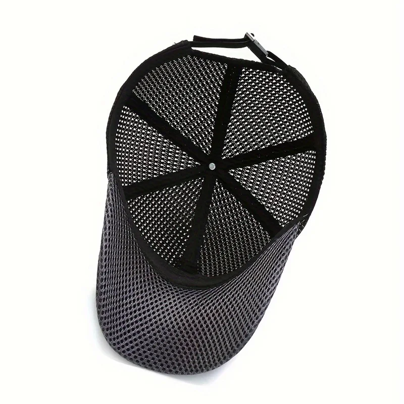 Men's Solid Color Mesh Breathable Baseball Cap Sun Protection Hat Women Sports Cap Camping Cap