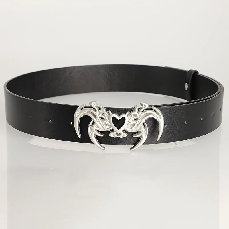 Fashion Women's Belt Retro Gothic Punk Style Personalized Irregular Buckle Belt Casual PU Leather Belt Y2k Belts For Men Women