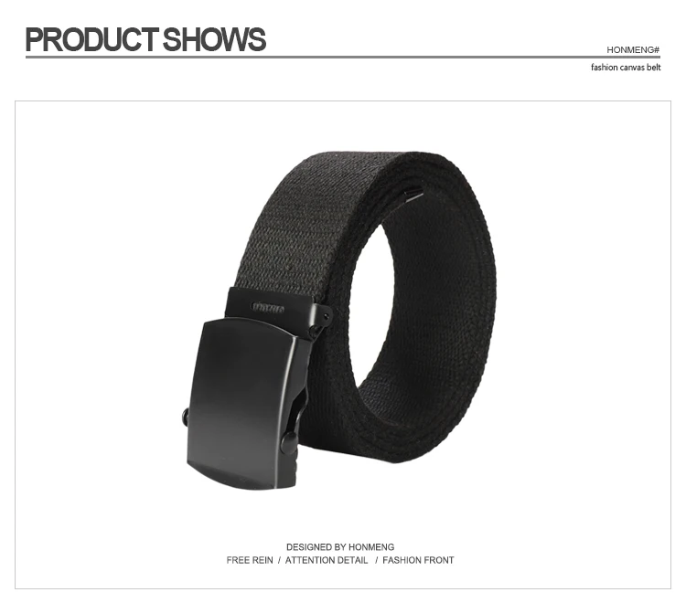 New Unisex Automatic Buckle Fashion Nylon Belt Classic Popular Casual Light Practical Woven Smooth Women Men Canvas Belt 3.8cm