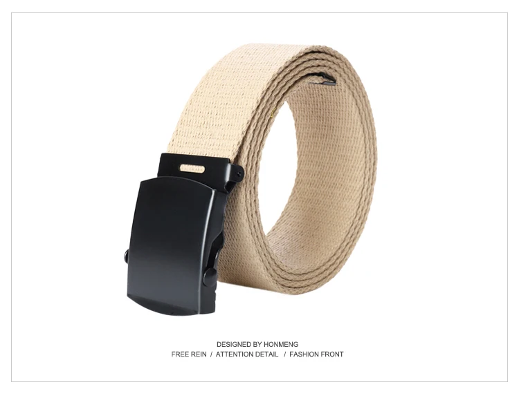 New Unisex Automatic Buckle Fashion Nylon Belt Classic Popular Casual Light Practical Woven Smooth Women Men Canvas Belt 3.8cm