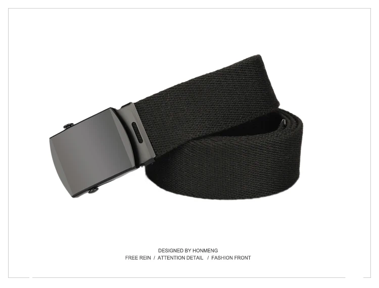 New Unisex Automatic Buckle Fashion Nylon Belt Classic Popular Casual Light Practical Woven Smooth Women Men Canvas Belt 3.8cm