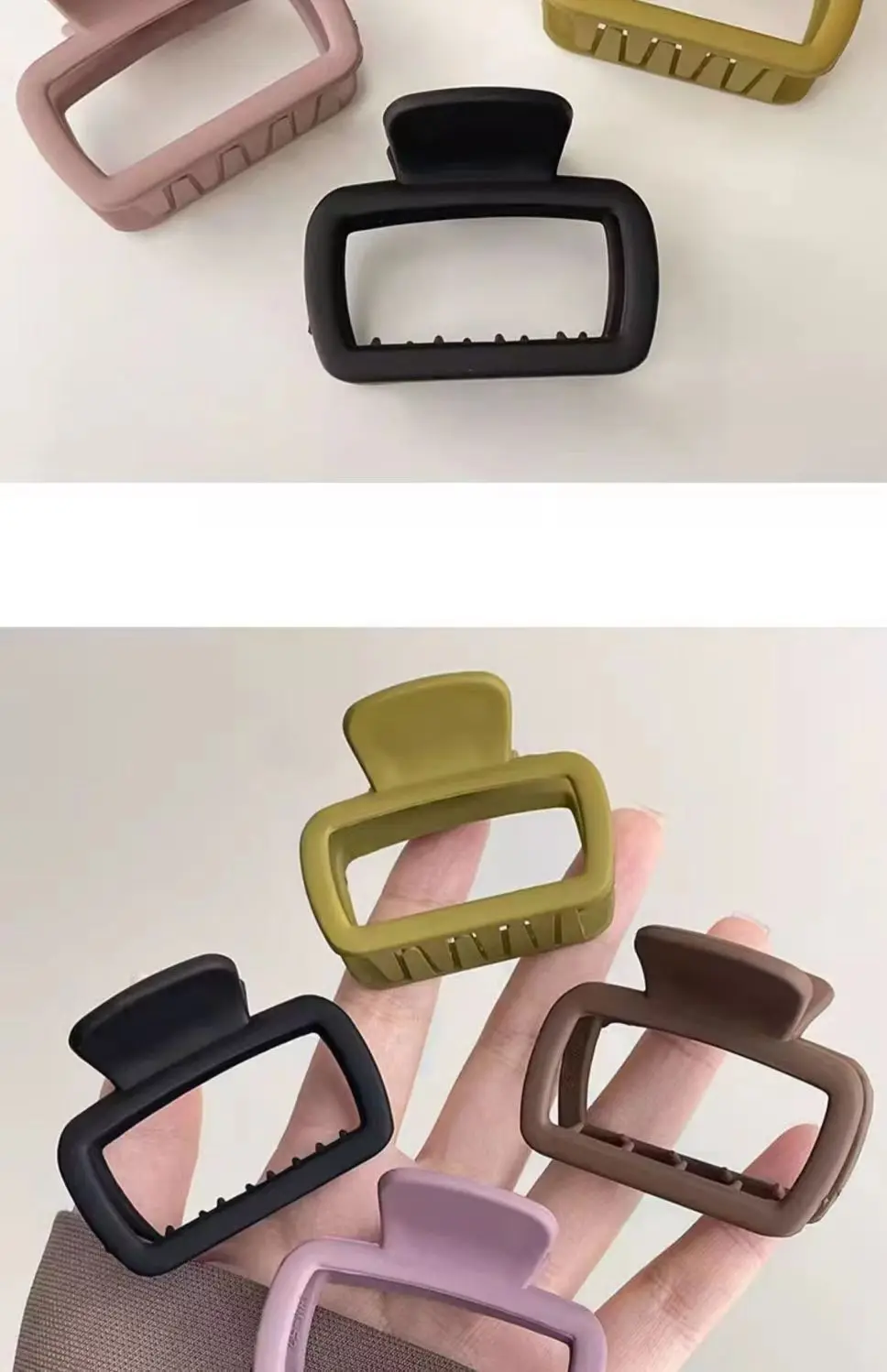 Nwe Women's Square Lightweight Hair Claw Clip Fashionable Elegant Hair Accessory Clip Suitable Hair Styling Makeup