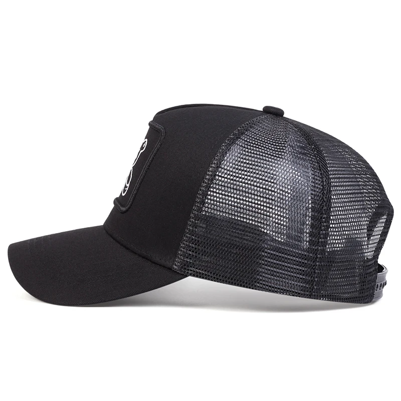 Unisex XX Little Bear Embroidery Baseball Net Caps Spring and Summer Outdoor Adjustable Casual Hats Sunscreen Hat