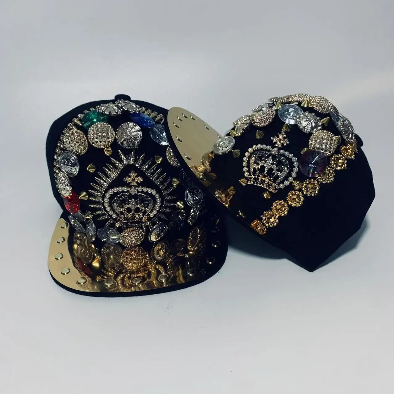 Men And Women New Handmade Cool Button Fashion Rivet Street Dance Fashion Cap