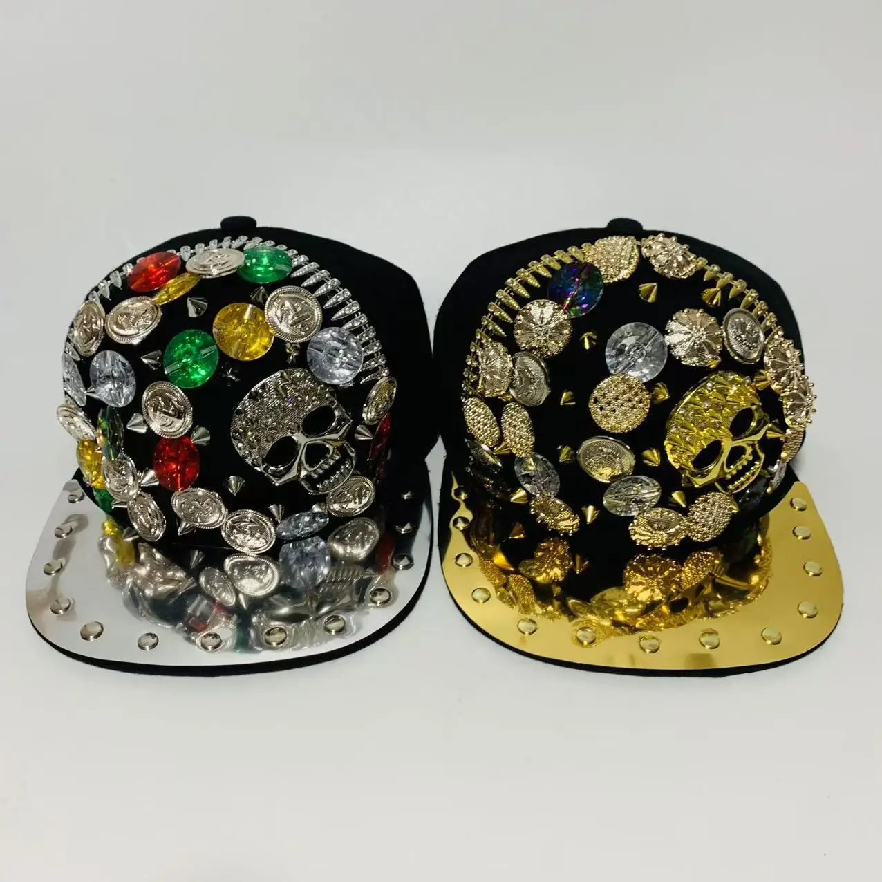 Men And Women New Handmade Cool Button Fashion Rivet Street Dance Fashion Cap