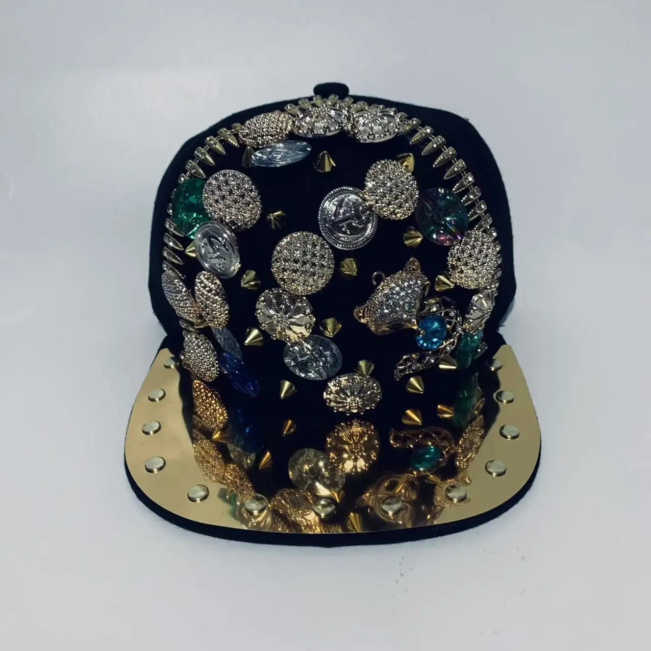 Men And Women New Handmade Cool Button Fashion Rivet Street Dance Fashion Cap