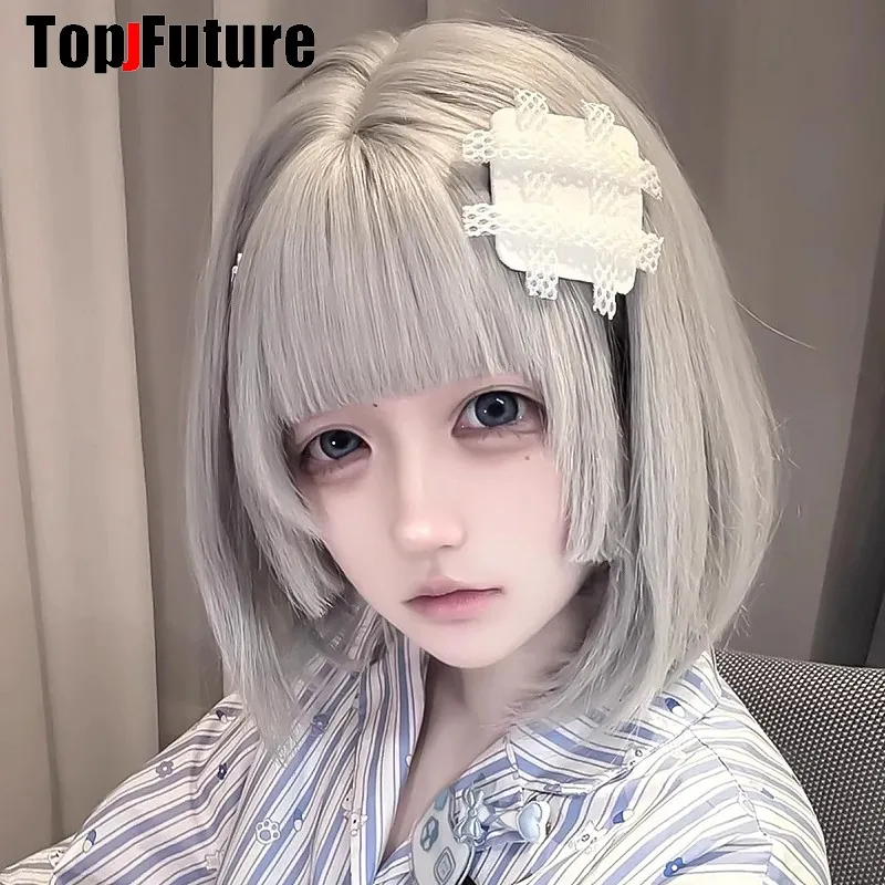 Y2K Girl Harajuku Gothic Lolita Sick Subculture Medical Series White Bandage Mesh Medical Band Aid Hair Clip Hairgrips Hairpin