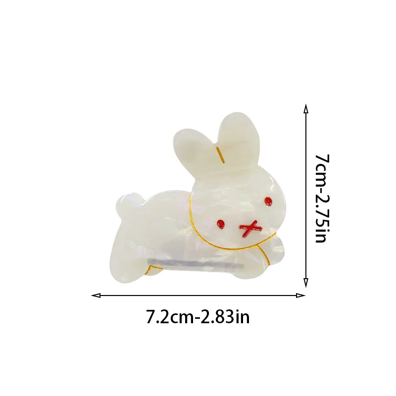 1pc new cute rabbit hair clip, acetate hair grab, suitable for less hair, hair clip, shark clip, clip, hair accessory, hair