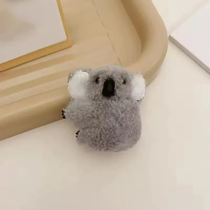 1/2pcs new cute koala hair clip; plush tree kangaroo side clip; autumn and winter three-dimensional bangs clip